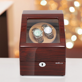 2 Watch Winders + Extra 3 Watch Storage - Georganiseerd in een klassieke stijl met een helder venster